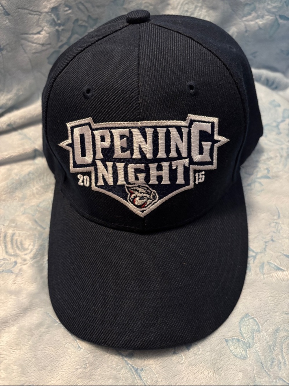 Iron Pigs Opening Night Embroidered Baseball Cap - Navy with White Logo